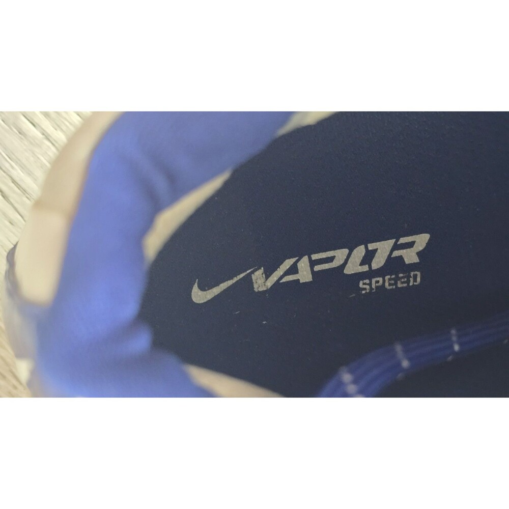 Nike Vapor Speed Football Cleats Mens 13 White BLUE Molded Low 668853-109 - Picture 11 of 11